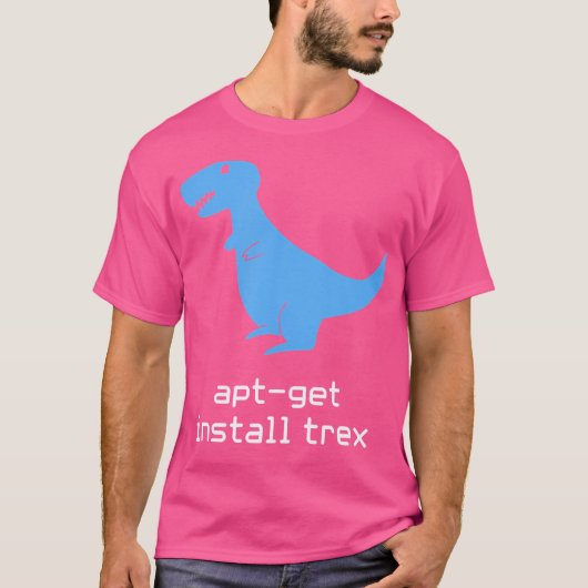 Apt-GetインストールTrexプログラマユーモア Tシャツ (正面)