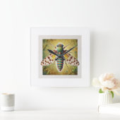 Apterygote Insect 270824IREF205 - Watercolor スクエア壁時計 (ホーム)