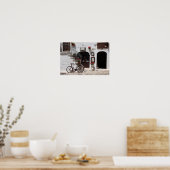 Apuliaの古い自転車と倉庫 ポスター (キッチン)