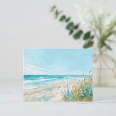 Aqaurell Illustration Strand Landschaft pastell  ポストカード (スタンド正面)