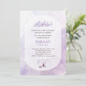 Aqiqah Invitation Baby Naming Ceremony It’s a Girl 招待状 (スタンド正面)