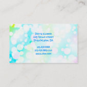 AQUAきらめくパーティーイベントプランナーデザイナーカード 名刺 (裏面)