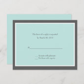 AquaとGrayの返信カード 出欠カード (正面/裏面)