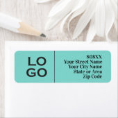 Aquaの会社またはカスタムビジネスのロゴ ラベル (インサイチュ)