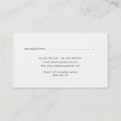 Aquaの絵画テクスチャードされたDismiss Business Card 予約カード (裏面)