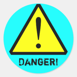 Aquaカスタマイズ警告可能シンボルのシール ラウンドシール