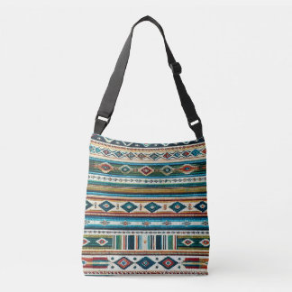 "AQUA" 調節可能トートバッグ - Mexican-Style Weave クロスボディバッグ