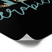 Aqua Aerobics Cheetah print Aqua aerobics gifts ポスター (角)