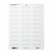 Aqua Ampersand Monogram Return Address Labels ラベル (フルシート)