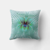 Aqua and Blue Modern Butterfly Cushion クッション (裏面)