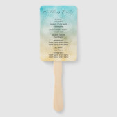 Aqua and Gold Ombre Foil ハンドファン (裏面)