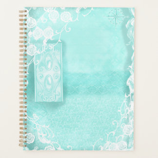 Aqua and Lace Junk Journal Style プランナー手帳