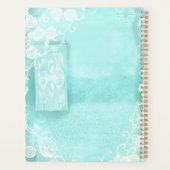 Aqua and Lace Junk Journal Style プランナー手帳 (裏面)