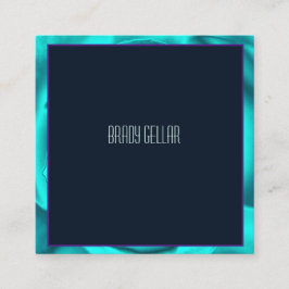 Aqua and Navy名刺 スクエア名刺