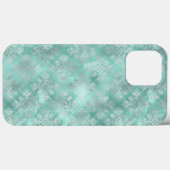 Aqua and Silver Pattern Case-Mate iPhoneケース (裏面 (横))
