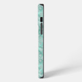 Aqua and Silver Pattern iPhoneケース (左側面)