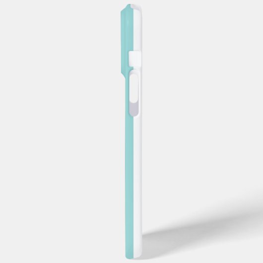 Aqua and White Monogrammed Stripes Case-Mate iPhoneケース (裏面 / 左)