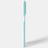 Aqua and White Monogrammed Stripes Case-Mate iPhoneケース (裏面 / 右)