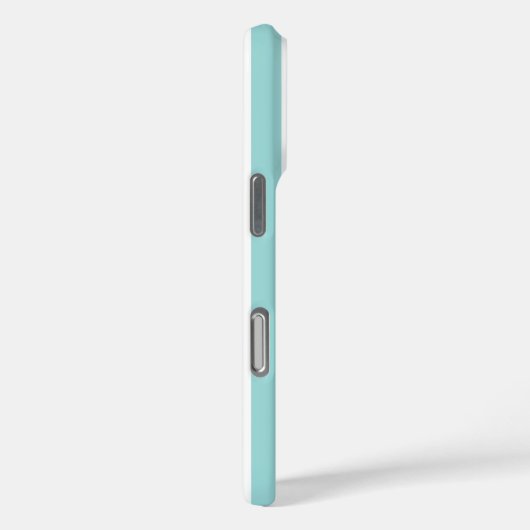 Aqua and White Monogrammed Stripes Case-Mate iPhoneケース (裏面 / 右)