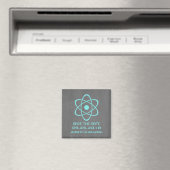 Aqua Atomic Chalkboard日付磁石を保存 マグネット (インサイチュ (食洗機))