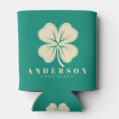 Aqua Beach Breeze Four Leaf Clover with Name 缶クーラー (裏面)