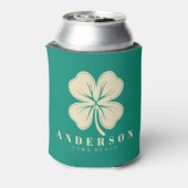 Aqua Beach Breeze Four Leaf Clover with Name 缶クーラー (缶裏面)