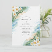 Aqua Blissful Coastal Wedding 招待状 (スタンド正面)