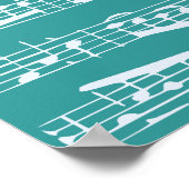 Aqua Blueの音楽ノート ポスター (角)