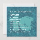 AQUA BLUE 10歳誕生パーティー10年旧V02A9 招待状 (裏面)