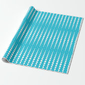Aqua Blue and White Polka Dots Wrapping Paper ラッピングペーパー (アンロールド)