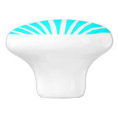 Aqua Blue Art Deco Design セラミックノブ (側面)
