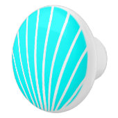 Aqua Blue Art Deco Design セラミックノブ (右)