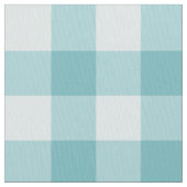 Aqua Blue Classic Gingham Pima Cotton Fabric ファブリック (クローズアップ)