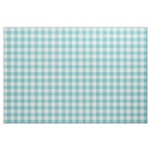 Aqua Blue Classic Gingham Pima Cotton Fabric ファブリック (ヤード)