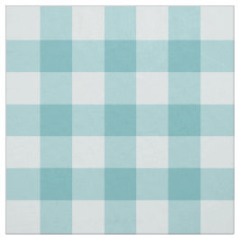 Aqua Blue Classic Gingham Pima Cotton Fabric ファブリック