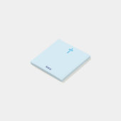 Aqua Blue Cross Faith Post It Note Pad ポストイット (アングル)