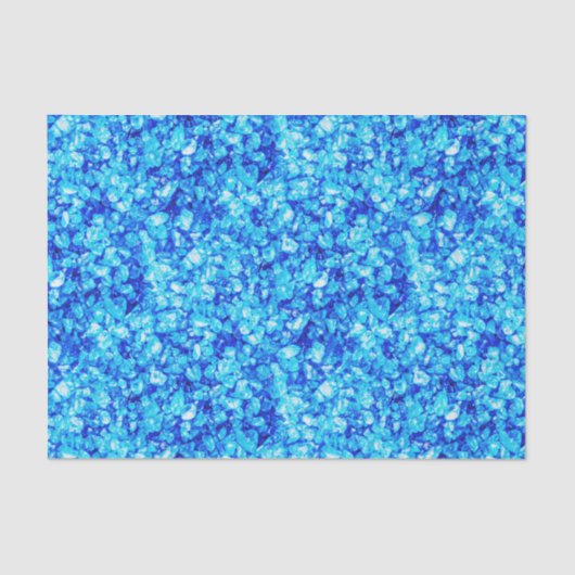 Aqua Blue Crushed Sea Glass Decoupage 薄葉紙 (正面)