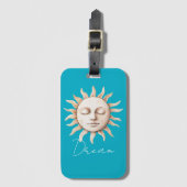 Aqua Blue dream Sicilian sun ラゲッジタグ (正面縦)