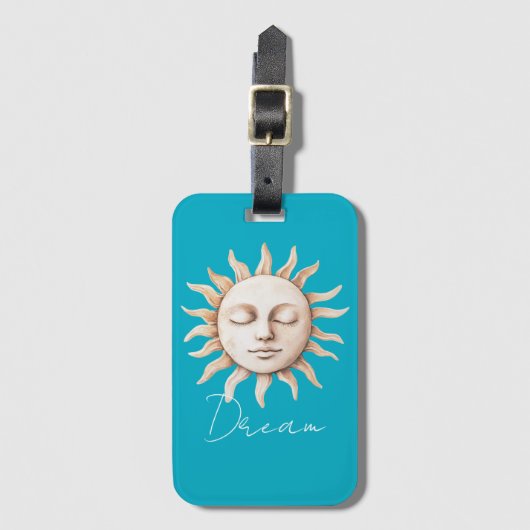 Aqua Blue dream Sicilian sun ラゲッジタグ (正面縦)
