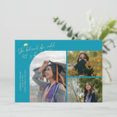 Aqua Blue Graduate She Believed Multi Photo 案内状 (スタンド正面)