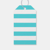 Aqua Blue Hand Lettered男の子の赤ちゃんシャワー ギフトタグ (裏面)