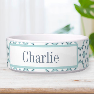 Aqua Blue Stars Dog Bowl ボウル