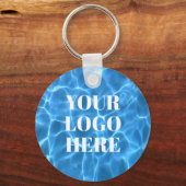 Aqua Blue Swimming Pool Photo for Your Logo キーホルダー (正面)