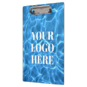 Aqua Blue Swimming Pool Photo for Your Logo クリップボード (左)