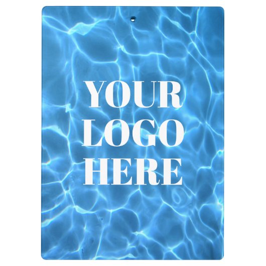 Aqua Blue Swimming Pool Photo for Your Logo クリップボード (裏面)