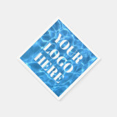 Aqua Blue Swimming Pool Photo for Your Logo スタンダードカクテルナプキン (角)