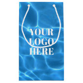 Aqua Blue Swimming Pool Photo for Your Logo スモールペーパーバッグ (裏面)