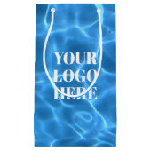 Aqua Blue Swimming Pool Photo for Your Logo スモールペーパーバッグ (正面)