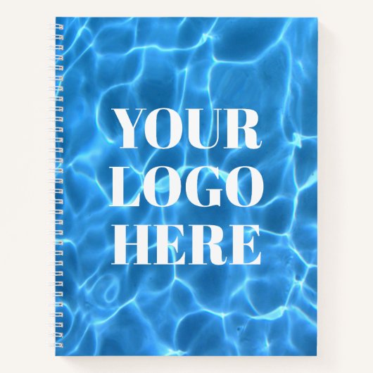 Aqua Blue Swimming Pool Photo for Your Logo ノートブック (正面)