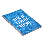 Aqua Blue Swimming Pool Photo for Your Logo ノートブック (右側)